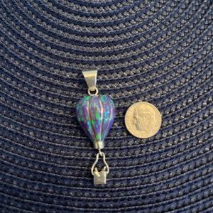 Sterlling Silver and Opal Hot Air Baloon Pendant